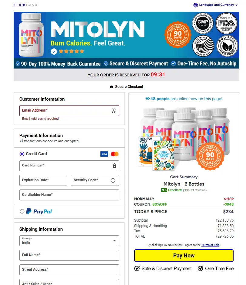 Mitolyn Order Page